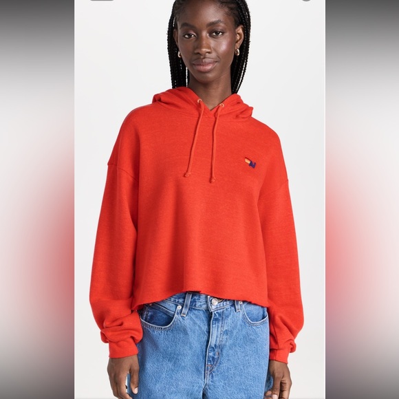 Aviator Nation Red Cropped Hoodie - Picture 2 of 6